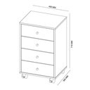 Ver imagem 3 de Gaveteiro 4 Gavetas Office Presence Amêndola Touch - Demóbile