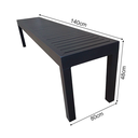 Ver imagem 6 de Conjunto Mesa Ripada com 2 Banco Ripado Alumínio 1.40x0.80m