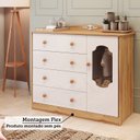 Ver mais imagens de Quarto de Bebê com Guarda-Roupa Cômoda e Berço com Capitonê Maya Provençal 100% MDF Yescasa Branco/B