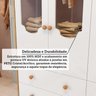 Quarto de Bebê com Guarda-Roupa Cômoda e Berço com Capitonê Maya Provençal 100% MDF Espresso Móveis - 9