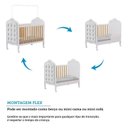Ver imagem 5 de Quarto de Bebê com Guarda-Roupa Cômoda e Berço com Capitonê Maya Provençal 100% MDF Yescasa Branco/B