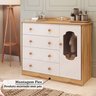 Quarto de Bebê com Guarda-Roupa Cômoda e Berço com Capitonê Maya Provençal 100% MDF Espresso Móveis - 8