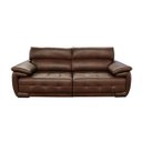 Ver imagem 3 de Sofá Retrátil e Reclinável Zurique 100% em Couro Natural com 2,60m Couro:castanho
