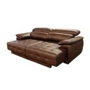 Ver imagem 4 de Sofá Retrátil e Reclinável Zurique 100% em Couro Natural com 2,60m Couro:castanho