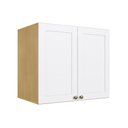 Ver imagem 3 de Amário Aéreo 100% MDF  Infinity 2 Portas Savana/Branco Estilo Americano