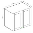 Ver imagem 4 de Amário Aéreo 100% MDF  Infinity 2 Portas Savana/Branco Estilo Americano