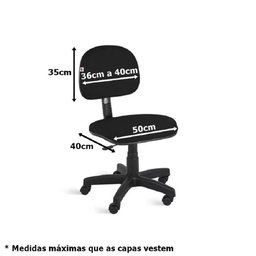 Capa de Cadeira de Escrítório e Longarina Encosto e Assento Malha 2 Peças:estampa 26 - 3