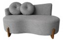 Ver imagem 1 de Namoradeira Lounge Decorativa 150cm Sala Linho:cinza/liso