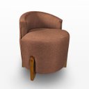 Ver imagem 5 de Puff Poltrona com Encosto Confortável Decorativa Orgânica para Recepção Linho Agatha