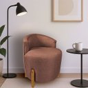 Ver imagem 2 de Puff Poltrona com Encosto Confortável Decorativa Orgânica para Recepção Linho Agatha