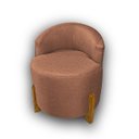 Ver imagem 1 de Puff Poltrona com Encosto Confortável Decorativa Orgânica para Recepção Linho Agatha