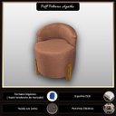 Ver imagem 3 de Puff Poltrona com Encosto Confortável Decorativa Orgânica para Recepção Linho Agatha