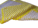 Ver imagem 4 de Tapete Sala Quarto 50x75 Crochê Dupla Face Artesanal Amarelo Branco