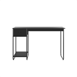 Mesa Home Office em Aço 125 X 55 Cm com Gaveta Criare Preto - 3