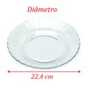 Ver imagem 6 de Kit Jogo Pratos Fundo Sopa Transparente 12 Peças 22,4cm