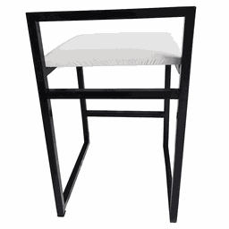 Banqueta Baixa Bali Estilo Industrial Assento Branco - 5 Banqueta Baixa Bali Estilo Industrial Assento Branco - 5