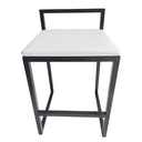 Ver imagem 2 de Banqueta Baixa Bali Estilo Industrial Assento Branco