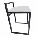 Ver imagem 3 de Banqueta Baixa Bali Estilo Industrial Assento Branco