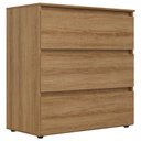 Ver imagem 4 de Guarda Roupa Casal Comfort 2 Portas Almendra Acetinado e Cômoda Gaveteiro Condessa Almendra - Thb