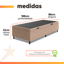 Ver imagem 3 de Cama Box com Baú Solteiro 0,88m com 41cm de Altura Prince Bege