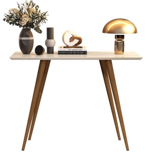 Buffet Aparador Mdf Sala Cantinho Café Pé Palito Madeira Retro:OFF WHITE