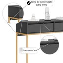 Ver imagem 2 de Aparador Buffet Deluxe Industrial Corredor - Preto Dourado
