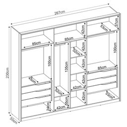 Guarda Roupa Casal Atrice Ambiente 6 Portas Nogueira Touch Demóbile – Demartêz - 3 Guarda Roupa Casal Atrice Ambiente 6 Portas Nogueira Touch Demóbile – Demartêz - 3