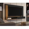 Painel Tv Smart Luxo até 55 P Math com Porta Cor Preto / Nature- Jm Casa Dos Moveis - 1