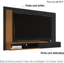 Ver imagem 2 de Painel Tv Smart Luxo até 55 P Math com Porta Cor Preto / Nature- Jm Casa Dos Moveis
