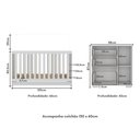 Ver imagem 5 de Quarto Infantil com Berço Colchão Incluso e Cômoda Algodão Doce Multimóveis Mp4250 Branco