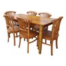 Mesa de Jantar Madeira de Demolição 1.60 x 0.80 com 06 Cadeiras Leque Sudeste Rústico - 1