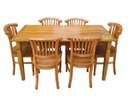 Ver imagem 3 de Mesa de Jantar Madeira de Demolição 1.60 x 0.80 com 06 Cadeiras Leque Sudeste Rústico