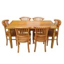 Ver imagem 2 de Mesa de Jantar Madeira de Demolição 1.60 x 0.80 com 06 Cadeiras Leque Sudeste Rústico