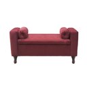Ver imagem 1 de Recamier Baú Félix 120cm Suede Vinho - Dominic Decor Felix