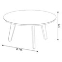 Ver imagem 3 de Mesa de Centro Classic Redonda Nature - Imcal
