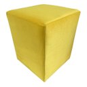 Ver imagem 3 de Kit Poltrona Giovana Giratória Ferro e Madeira, Puff Quadrado e Almofadas em Sued Premium: Amarelo