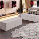 Ver imagem 6 de Puff Decorativo Living Sala de Estar 160 Cm Roma W01 Linho Bege - lyam