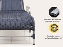 Ver imagem 4 de 2 Espreguiçadeiras e Mesa em Alumínio para Piscina, Jardim - Azul Dark
