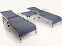 Ver imagem 2 de 2 Espreguiçadeiras e Mesa em Alumínio para Piscina, Jardim - Azul Dark