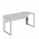 Ver imagem 2 de Escrivaninha Mesa Escritório Diretor com Caixa de Tomadas 150cm Industrial Cinza