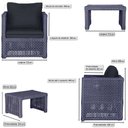 Ver imagem 2 de Mesa e 2 Poltronas Madri Corda Náutica Estofado 12 Trama Azul