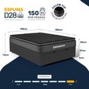 Ver imagem 4 de Cama Box Baú com Colchão Ortobom de Espuma Pillow Top Confort Black Casal 138cm