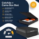 Ver imagem 5 de Cama Box Baú com Colchão Ortobom de Espuma Pillow Top Confort Black Casal 138cm