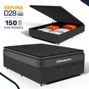 Ver imagem 3 de Cama Box Baú com Colchão Ortobom de Espuma Pillow Top Confort Black Casal 138cm