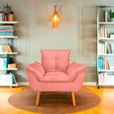 Ver imagem 3 de Poltrona Opala Rose Suede Decorativa para Sala Escritório Biselos-Decor