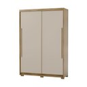Ver imagem 6 de Guarda Roupa Roupeiro Solteiro Dubai Infinity 2 Portas de Correr 3 Gavetas Nature Fendi Vila Rica