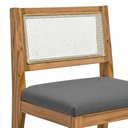 Ver imagem 7 de Kit 02 Banquetas Altas Brunella 99cm com Encosto Telinha Estilo Palha Linho Cinza - Desk Design