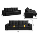 Ver imagem 3 de Sofá Retrátil e Reclinável 2 Lugares 1,70m com Molas Melissa Suede Rover & Beato