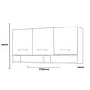 Ver imagem 5 de Armário Aéreo de Cozinha Alice Plus Hr Móveis 3 Portas 1,20 m com Nicho – Elmo/Branco