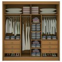 Ver imagem 2 de Guarda Roupa Casal 2 Portas 6 Gavetas - Cancun-cinamomo - Móveis D'doro
